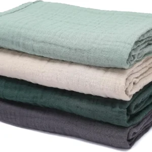 Soft Cotton Swaddle Blankets, 4-Pack