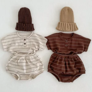 2pc Striped Tee and Bloomer